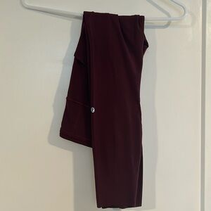 LuluLemon Fast and Free 25 in. Maroon Legging